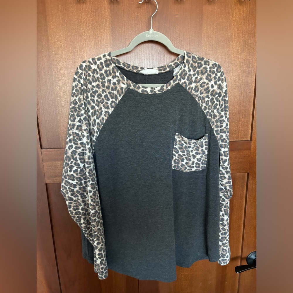 Zenana Cheetah Top - 1X